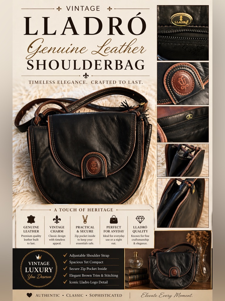Lladro Vintage Genuine Leather Shoulderbag